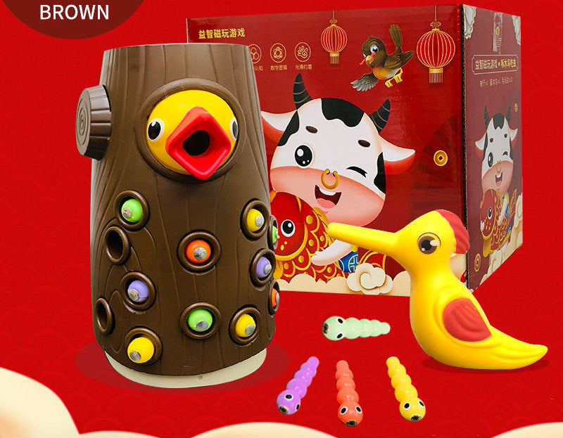 Woodpecker Magnetic Game Toys Kids Gift Set