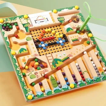 Wooden Color Counting Puzzle Maze